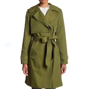 NEW - 7 for all Mankind Women's Gunflap trench coat - Olive Green - size L